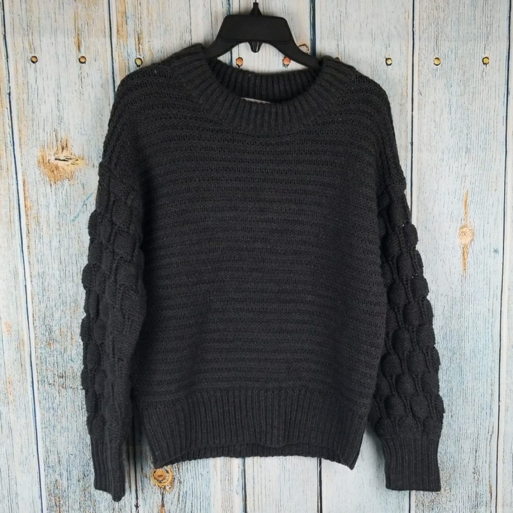 NWOT ANTHROPOLOGY ELODIE CHARCOAL SWEATER